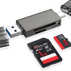 Adapter for SDHC/SDXC/MMC/Micro SD, Compatible with iPhone 16/15 Plus Pro Max, MacBook Pro/Air, Chromebook, Galaxy