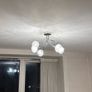 GoodHome Carmenta Spiral Glass & metal Chrome effect 6 Lamp Ceiling light Image 3