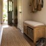 REDUCED Oak seat with wicker basket for hallway or end of the bed Image 2