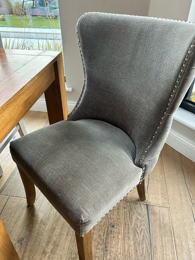 dining table, chairs and bench