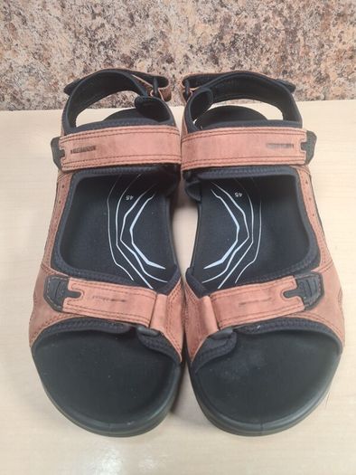 mens ECCO YUCATAN walking sandals brown leather shoes Size UK 10 EU 45