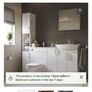 Veleka Gloss White Double Bathroom Cabinet with Mirrored door (H)540mm (W)550mm  B&Q Image 2