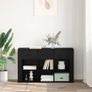 Sideboard Black Oak 100 x 30 x 59.5 cm Engineered Wood Image 2