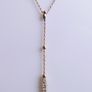 Vintage gilded Sterling Silver 925 Vertical Bar Necklace 2,92g Image 4