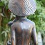 Vintage Sculpture -  Woman Wooden Carving -  Fine Art - Hand Carved Hard Woman Wood Sculpture - height 24,5" Image 10