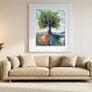 Original Green Tree of Life on 40x50cm Canvas Image 2