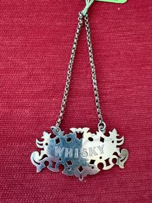 Antique Silver Decanter Label