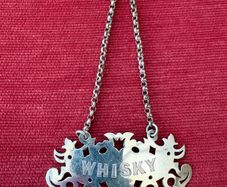 Antique Silver Decanter Label