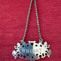 Antique Silver Decanter Label