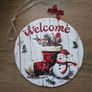 Christmas sign - santa boot and snowman Image 2