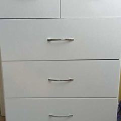 Modern White 5-Drawer Chest of Drawers (Navan Furniture Store)