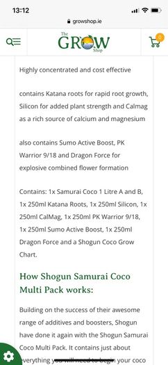 Shogun Coco, Multipack Samurai fertilisers BN