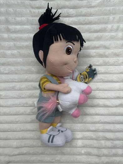 Despicable Me approx. 15 Plush Agnes Holding Fluffy Unicorn Universal Studios new Bit Dirty Please see pictures