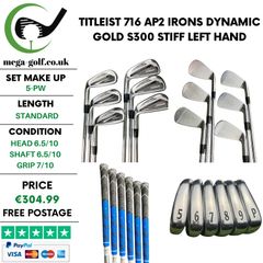 Titleist 716 AP2 Irons / 5-Pw / Dynamic Gold S300 Stiff / Left Hand