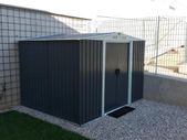Metal Garden Shed with metal   Foundation  8.5 x 6.7 x 5.9 ft (LxDxH)