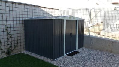 Metal Garden Shed with metal   Foundation  8.5 x 6.7 x 5.9 ft (LxDxH)"