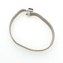 Vintage 925 Sterling Silver Pandora Mesh Bracelet Image 8