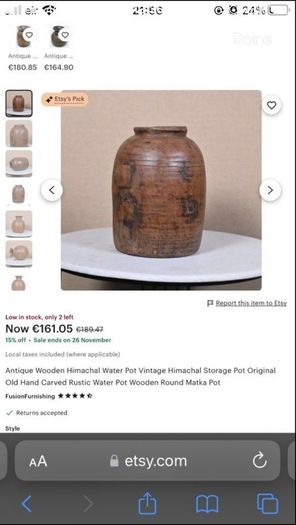 Vintage Himachal Pot/Table Lamp
