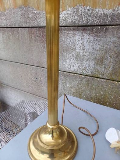 Vintage Brass Column Table Lamps