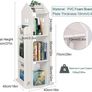 3 Tier Rotating Bookshelf Kids House Shape, Free Standing Revolving Kids Bookcase Image 2