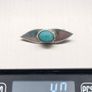 925 Vintage Sterling Silver Turquoise Brooch, 1982 Image 8