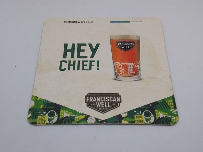 Franciscan Well Brewery : Hey Chief ! - Beer Mat/Coaster