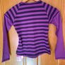 Disney Girl's Minnie Mouse Purple & Black Stripe Long Sleeve Top Image 9