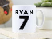 Personalised Football Shirt Number Mug