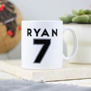 Personalised Football Shirt Number Mug