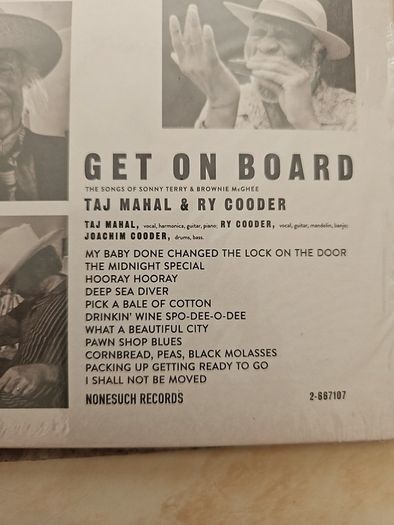 Taj Mahal & Ry Cooder CD - Get On Board  NEW