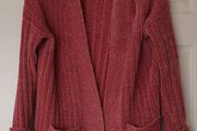 Size Medium - Ladies Cardigan - Chenille type Wool - E