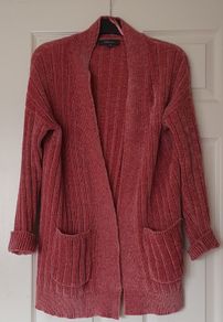 Size Medium - Ladies Cardigan - Chenille type Wool - E
