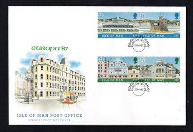 1987 Isle of Man Europa Architecture Commemorative Stamps First Day Cover (FDC)