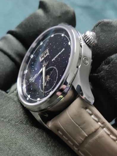 Sugess Moonphase Mechanical, Big Date Automatic 41mm Watch with Sapphire Crystal