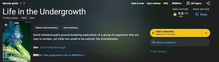 David Attenborough: Life in the Undergrowth - The Complete Series DVD (2005)