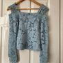 Vintage Designer Top- Powder Blue - Adam Pour Eve - Size 1 Image 5