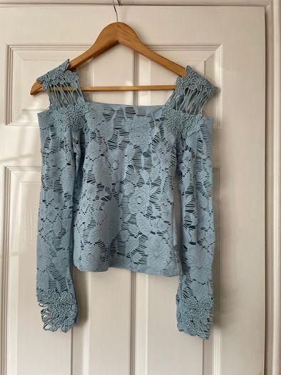 Vintage Designer Top- Powder Blue - Adam Pour Eve - Size 1