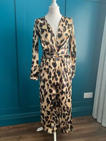 Leopard print jumpsuit. Size 8