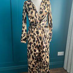 Leopard print jumpsuit. Size 8