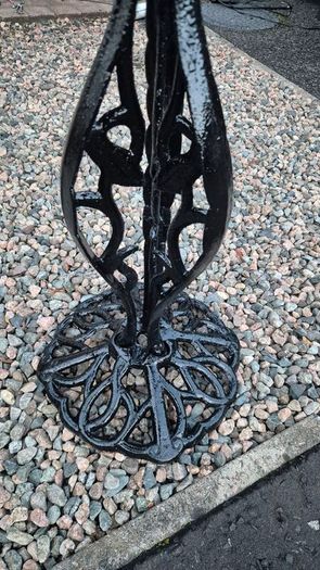 Classic vintage iron cast garden birdbath