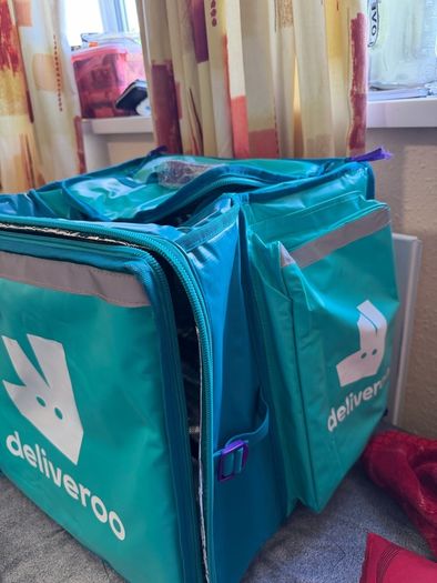 Deliveroo Bag Helmet Gloves Mask