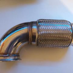 3" Turbo downpipe 90 degree with flexi