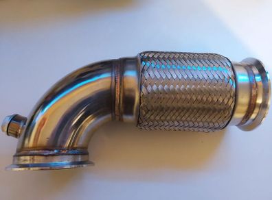 3" Turbo downpipe 90 degree with flexi