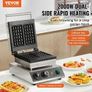 Commercial Waffle Maker, 2PCS Rectangle Waffle Baker Machine, 2000W Non-Stick Stainless Steel Belgian Waffle Iron with Temp and Time Control, Handle, for Restaurant Bakery Snack Bar Family Image 2