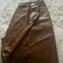 Primark The Edit Tan PVC Midi Skirt UK 10 BNWT Image 3