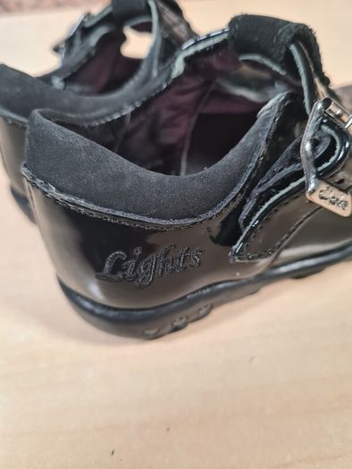 CLARKS Ella Rose toddler shoes black shiny Size 3