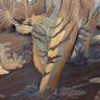 Vintage Wood Inlay Panel Tiger Image 2
