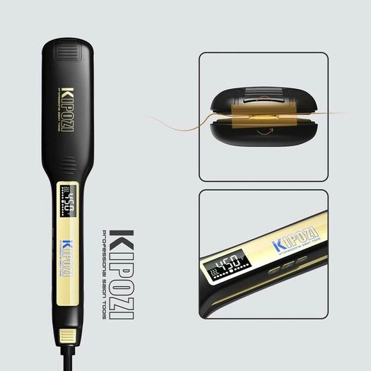 Steam Hair Straightener Flat Iron Tourmaline Ceramic Professional Hair Straightener LCD Digital Screen Salon Steam Hair