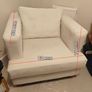 Brand New Cream Velvet Accent Armchair Direct from Showhouse Image 4