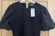 Penneys puff sleeve black midi dress